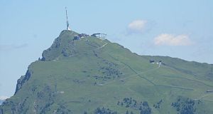 Blick von der Fleckalm Bergstation auf das Kitzbüheler Horn